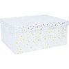 Box DIANA-2, with a lid 35x27xH15,7cm, white/gold