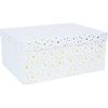 Kaste DIANA-1, ar vāku 37,5x29xH16cm, balts/zelts