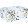 Box DIANA-9, with a lid 21x15xH9cm, white/butterfly