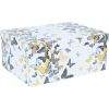 Box DIANA-4, with a lid 31x23xH14cm, white/butterfly