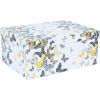 Box DIANA-2, with a lid 35x27xH15,7cm, white/butterfly