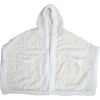 Plaid with hood MONNA white