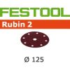 Festool Smilšpapīrs ekscentra slīpmašīnai Rubin2; 125 mm; P150; 10 gab.