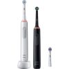 Szczoteczka Oral-B Szczoteczka rotacyjna Pro 3 3900 Duo 2 szt. White/Black + dodatkowa końcówka