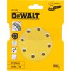 Koka slīpēšanas loksne DeWalt DT3108-QZ; K320; 125 mm; P320; 10 gab.