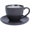 Cup/saucer RITA 300ml, black/grey