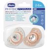 CHICCO Silikona knupis 0-6m 2gb., pink