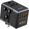 Dudao   Dudao A65Pro 65W EU / US / JP / AUS / UK travel adapter 2x USB-C 2x USB-A - black