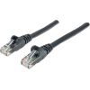 Intellinet Network Patch Cable, Cat6, 3m, Black, CCA, U/UTP, PVC, RJ45, Gold Plated Contacts, Snagless, Booted, Lifetime Warranty, Polybag