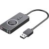 External USB 2.0 audio card Vention CDRBF 1m (black)