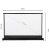 Maclean Portable Projection Screen Compact 40" 16:9 Free-Standing Office Cinema Matt White Home