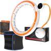 Komplekts SET HULA HOOP MAGNETIC WHITE/ORANGE HHM21 WITH WEIGHT + COUNTER HMS + SLIMMING BELT BR1313 Vingrošanas riņķi