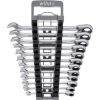 Wiha ring ratchet wrench set, 12 pieces, reversible, wrench (SW 8 - 19mm)
