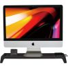 POUT EYES8 - 3-in-1 wooden monitor stand hub with fast wireless charging pad Deep, black