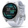 Garmin fenix 8 43mm AMOLED Silver with Whitestone silicone band