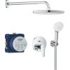 Grohe iebūvējamā dušas maisītāja komplekts Eurosmart/Tempesta 250, hroms