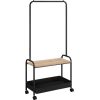 Clothes hanger FRASER 74x35xH165cm, black