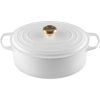 Le Creuset Кастрюля чугунная овальная 31см/6,3л белая