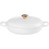 Le Creuset Кастрюля чугунная неглубокая 30см/3,5л белая