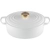 Le Creuset Кастрюля чугунная овальная 27см/4,1л белая