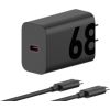 Motorola TurboPower Wall Charger 68W USB-C, 1m C-C cable, Black - charger