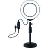 Puluz Кольцевая светодиодная лампа 16см, с настольным креплением 18-28см, USB