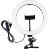 Puluz Кольцевая LED лампа 26см, с держателем для телефона и зажимом, USB