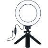 Puluz LED Ring Lamp 16cm With Pocket Tripod Mount 12-14.5cm, USB