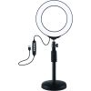 Puluz Кольцевая светодиодная лампа 16см, с настольным креплением до 33cm, USB, RGBW