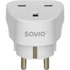 Strāvas adapteris SAVIO Travel adapter UK socket - EU plug