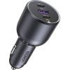 Автомобильное зарядное устройство Ugreen EC705 мощностью 130 Вт 2x USB-C 1x USB-A - серый