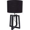 Galda lampa WOODEN H44,5cm, tumši pelēks