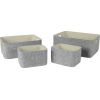 Grozs LIDO FELT 20x15,5xH12cm, gaiši pelēks