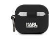 KLACA3SILRSGBK Karl Lagerfeld Rue St Guillaume silikona aizsargapvalks austiņām Apple Airpods 3 melns