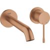 Grohe iebūvējamā izlietnes maisītāja Essence virsapmetuma daļa, 2 caurumu, iztece 183 mm, no sienas, brush
