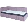 Gulta JASPER 90x200cm ar matraci HARMONY UNO, violetī rozā