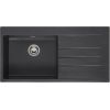 Reginox virtuves izlietne Breda 10, viena bļoda ar plauktu, 1000x500 mm, kreisā puse, black silvery