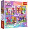 TREFL TROLLS Pužļu komplekts 4in1 Troļļi 3