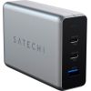SATECHI 100W USB-C PD Compact Charger- EU ( x2 Type-C / x1 Type-A) (space gray)