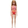 Mattel Barbie: Beach - Blond Hair Doll Wearing Pink Palm Tree-Print Swimsuit (HXX48)