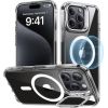 ESR Classic Hybrid (HaloLock) case with stand for iPhone 16 Pro (transparent)