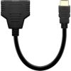 Adapteris Savio HDMI Splitter Male - 2 x HDMI Female