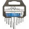 Atslēgu komplekts Hogert HT1R500; 8-19 mm; 9 gab.