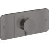 Hansgrohe iebūvējamā termostata Axor One virsapmetuma daļa, ar 2 izejām, brushed black chrome