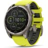 GARMIN Fenix 8 51mm Solar Sapphire Titanium with Amp Yellow/Graphite Silicone Band