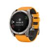 Garmin fēnix® 8 – 51 mm, AMOLED Sapphire, Titanium with Spark orange/graphite silicone band