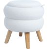 Ottoman/ table HANA D40xH41cm, white, with storage