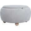 Ottoman/ table HIRO D67xH38cm, beige, with storage