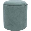 Ottoman/ table HIRO D34,5xH37cm, green, with storage and tray