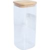 Storage jar JAR 10x10xH23cm 1900ml with bamboo lid, glass
